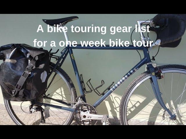 Bike Touring Gear List For A One Week Tour - Credit Card Bicycle Touring