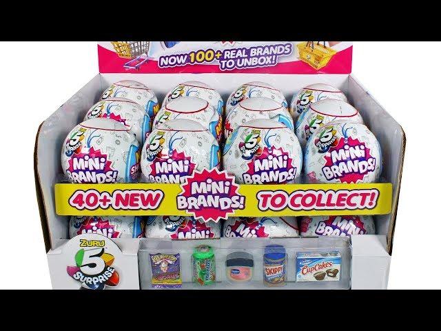 Zuru 5 Surprise Mini Brands Wave 2 Blind Box Full Case Unboxing Review Mini Doll Foods