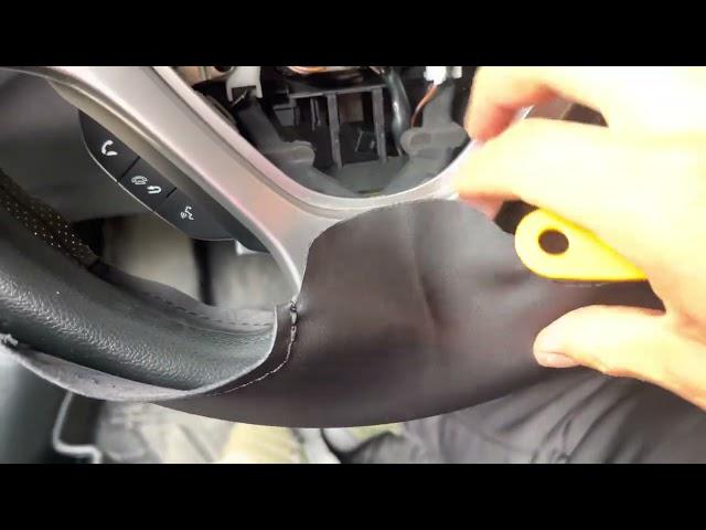 Leather steering wheel upgrade on a 2013 Honda Civic