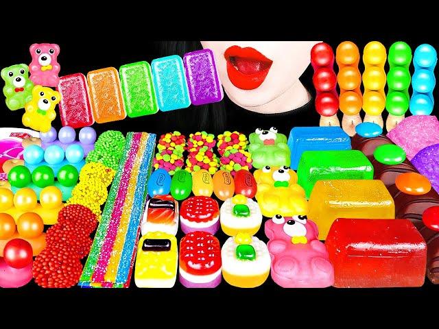 ASMR RAINBOW DESSERTS 다양한 무지개 디저트 모음 LEGO KOHAKUTO JELLY GUMMY SNACK CADNY EATING SOUNDS MUKBANG 먹방