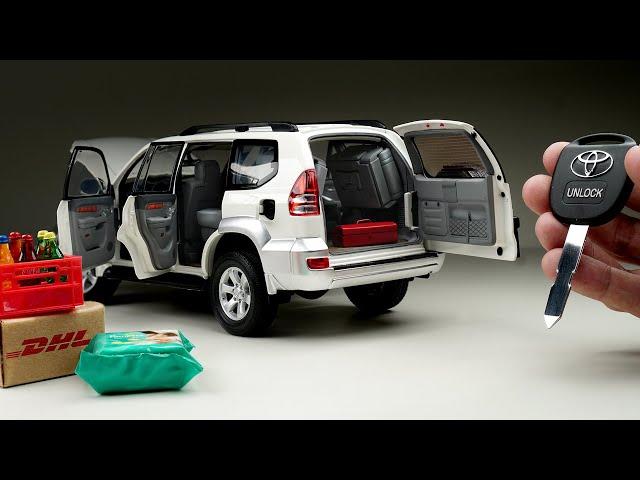 Most Realistic Toyota Land Cruiser Prado 2005 1:18 Scale Unboxing 
