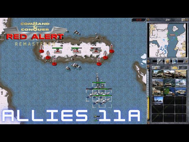 Command & Conquer Red Alert Remastered - Allied Mission 11A - NAVAL SUPREMACY NORTH (Hard)