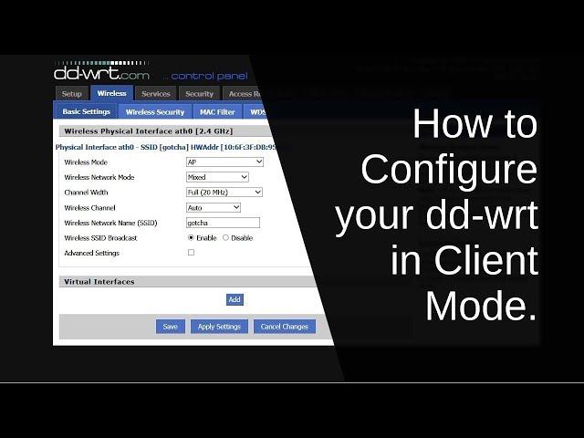 Configure DD-WRT as WiFi Repeater | Range Extender | Client Mode | dd wrt wifi extender | ddwrt