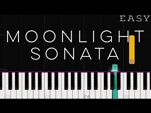 Beethoven - Moonlight Sonata | EASY Piano Tutorial