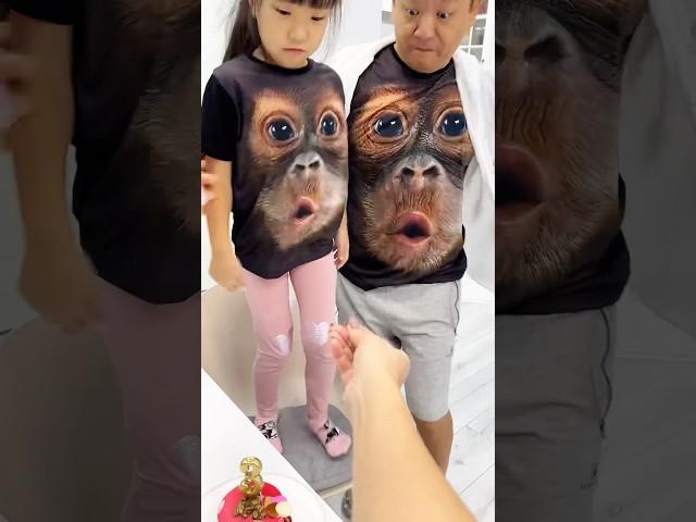 OMG  two blowing monkeys  LeoNata family #shorts