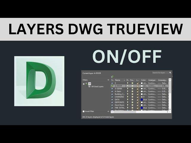 Turn ON & OFF Layers - DWG TrueView