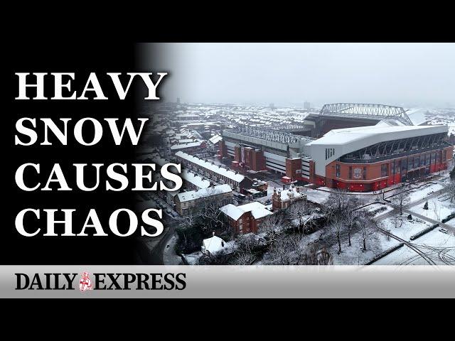 Snow brings disruption to UK following warnings from Met Office