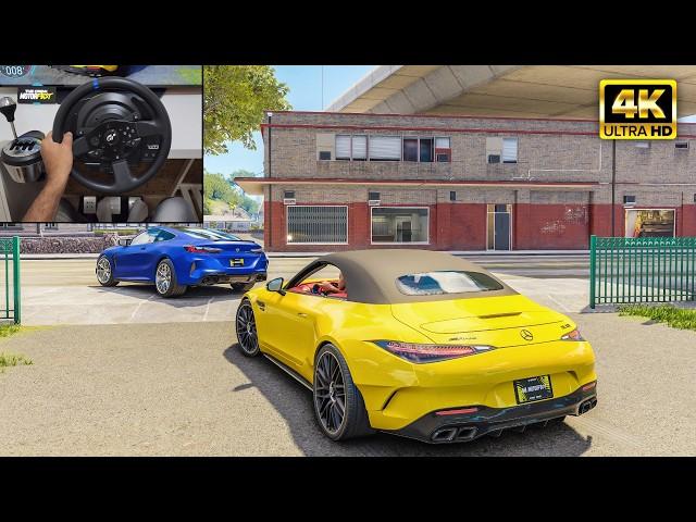 Mercedes SL63 AMG & BMW M8 Competition | The Crew Motorfest Online | Thrustmaster T300RS Gameplay