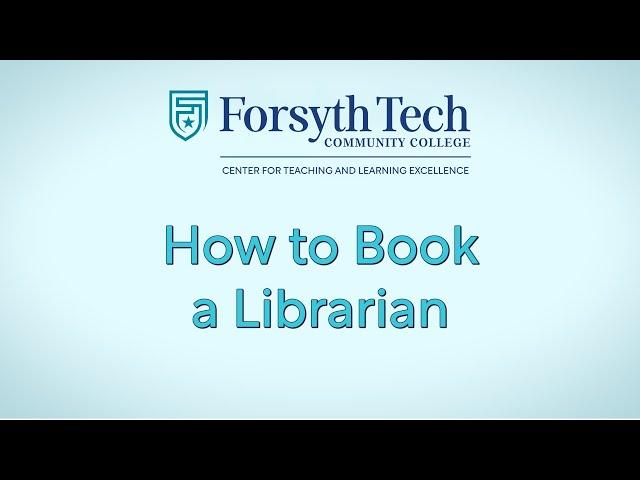 How to Book a Librarian