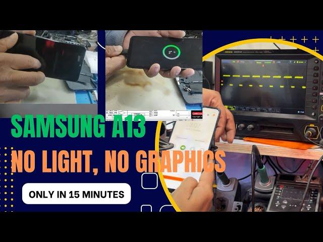 Samsung A13 No light, No Graphics fix easy ways#repair #mobile #a13