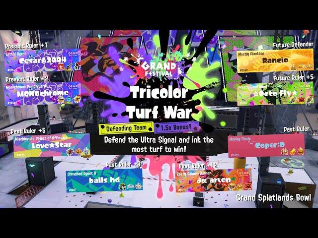 Splatoon 3 Grand Festival - Past vs Present vs Future Tricolor Battles