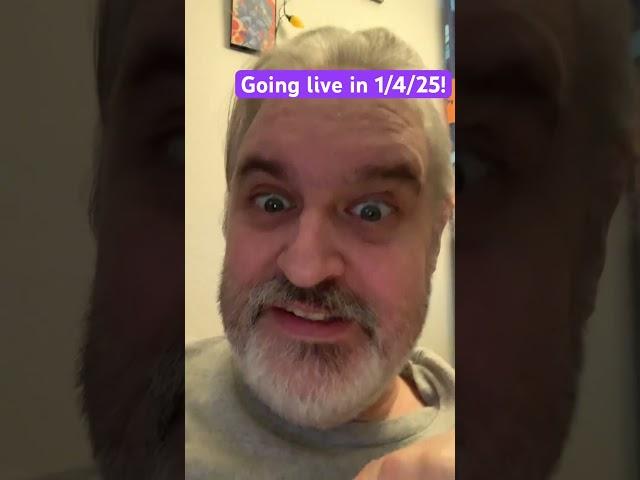 Announcement for next live stream 1/4/25 #joelthegeek #comicbookcommunity