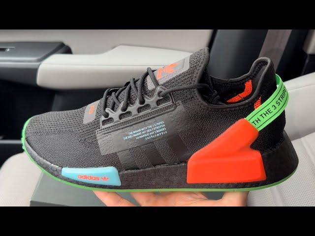 Adidas NMD R1 V2 Black Red Green Shoes