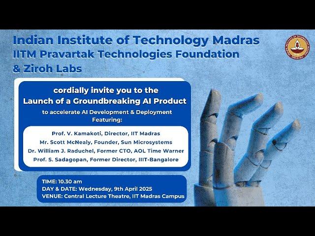 IIT Madras | IITM Pravartak Technologies Foundation & Ziroh Labs Launch the AI Centre of Excellence