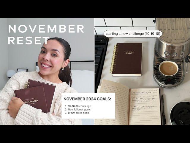 NOVEMBER Plan With Me (post hard month + nov challenge)