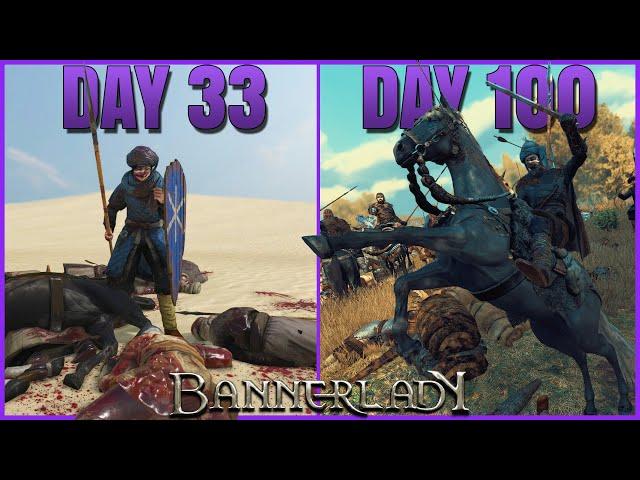 I Survived 100 days as a Desert Bandit in BANNERLORD // Rock Bottom Challenge Part 2