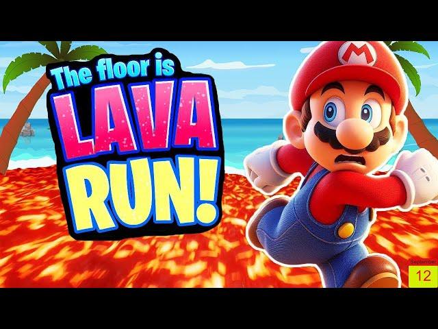 Mario The Floor Is Lava Run Party - Brain Breaks | Freeze Dance - Just Dance | Danny Go! | Go Noodle