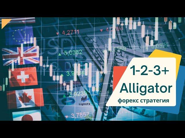 Торговая стратегия Alligator + паттерн 1 2 3.