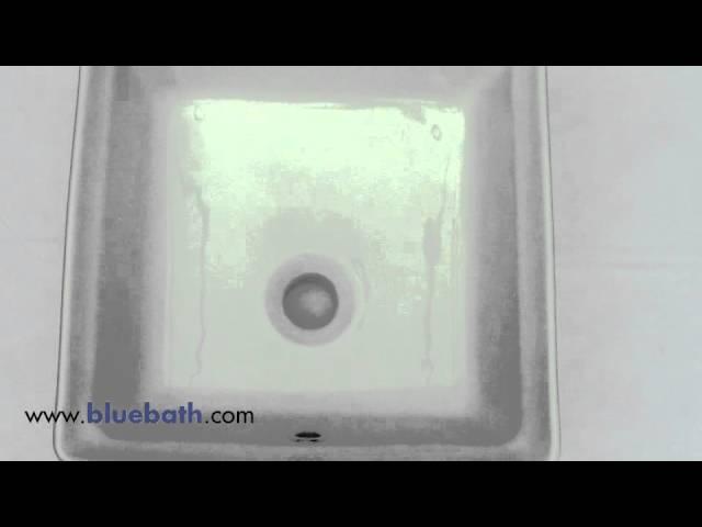 Square Bathroom Sink - 15 Inch - EAGO BA130 - White Porcelain Sink