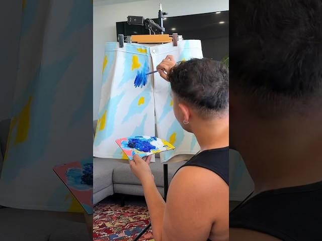 Paint an outfit inspired by Van Gogh Starry Night painting!
