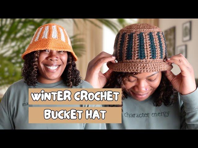 [SO EASY!] Quick Crochet Winter Bucket Hat Tutorial - DIY Holiday Gift Idea!