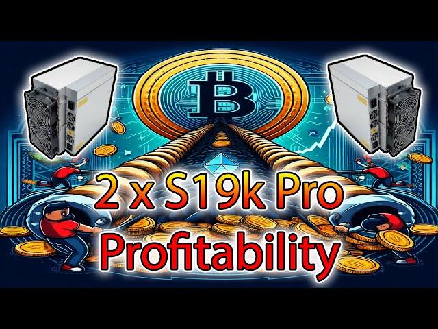 How much Bitcoin are 2 x S19k Pros earning