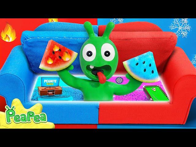 Mystery Secret Hot vs Cold Room - PeaPea Channel - Educational Video for Kids