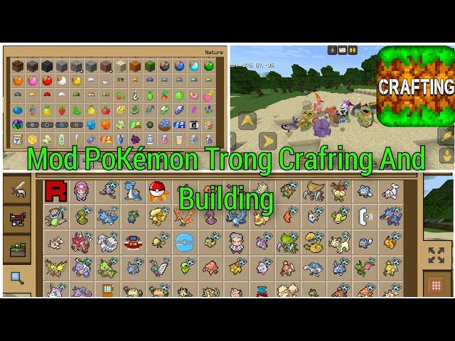 Hướng dẫn Cách Cài Mod Pokemon Trong Crafting And Building - How to install Mod pokemon