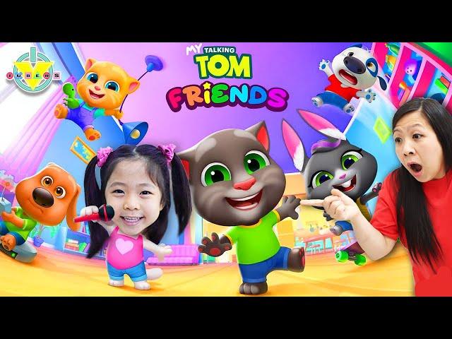 We Made New Friends!! Let's Play My Talking Tom Friends with Mommy and Emma!!