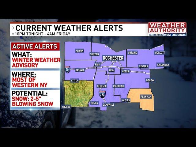 Winter weather advisory issued for Western New York: How much snow is on the way?