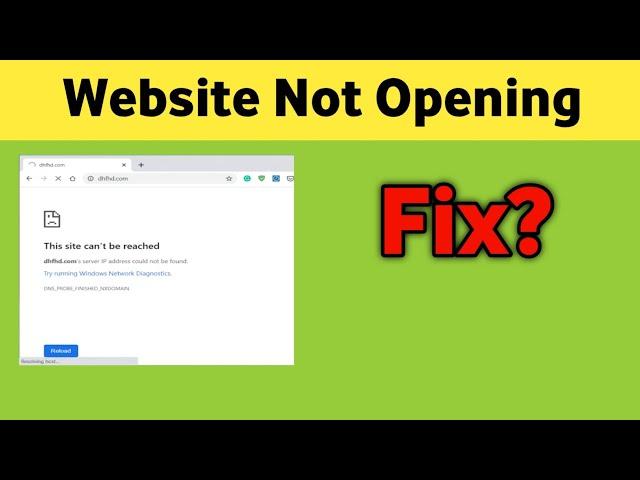 Laptop me Kuch Website Khul Nahi Rahi hai | Some Website Not opening/Not loading  Fix