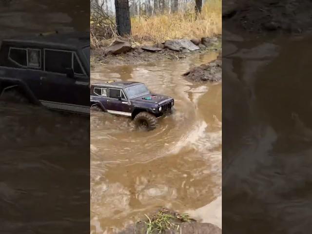 Redcat Gen8 V2 International Scout2 in the mud 1/10 scale Rock crawler