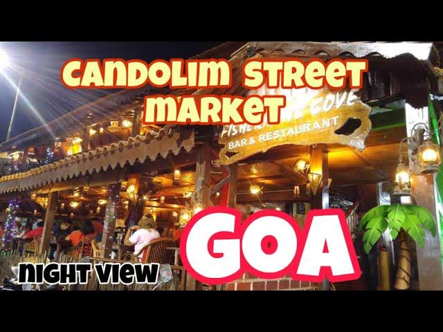 Goa Candolim Beach || Night view Goa Street Market | Foreign tourist's favorite beach in Goa️