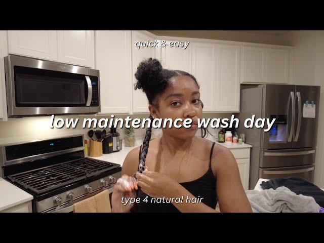 LOW MAINTENANCE WASH DAY ROUTINE TYPE 4 NATURAL HAIR | Kenzi M.