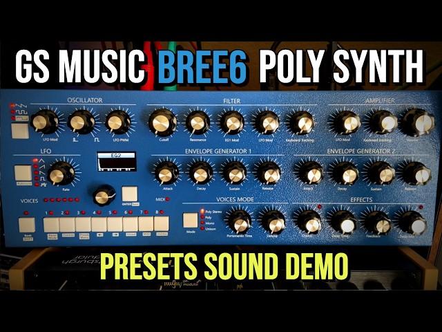 GS Music Bree6 Polyphonic Analog Synthesizer - Presets Sound Demo [SOUND ONLY]