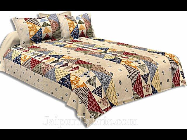 King Size Bed sheet - 9 Feet Wide - Jaipur Fabric