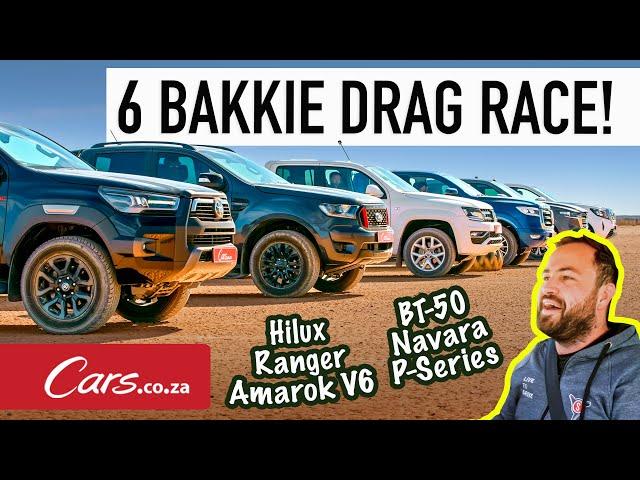 Six Bakkie Drag Race! Hilux vs Ranger vs Amarok vs P-Series vs BT-50 vs Navara (all 4x4)