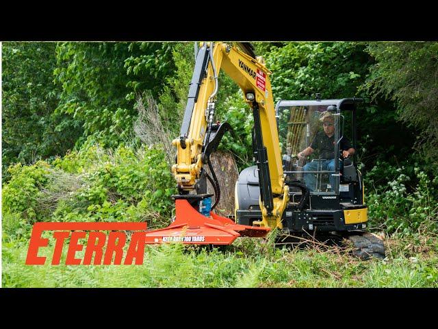 Cyclone 48" Excavator Rotary Brush Cutter Demo | Eterra