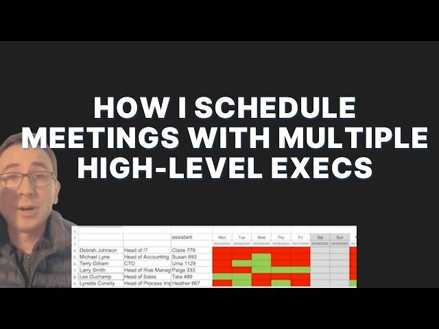 Watch me schedule meetings with executives