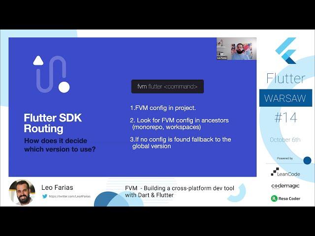 Leo Farias - FVM  - Building a cross-platform dev tool with Dart & Flutter - Flutter Warsaw #14