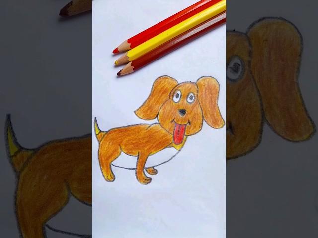 How to Draw a Cute Puppy|| Very Easy Puppy Drawing || #shorts #drawing