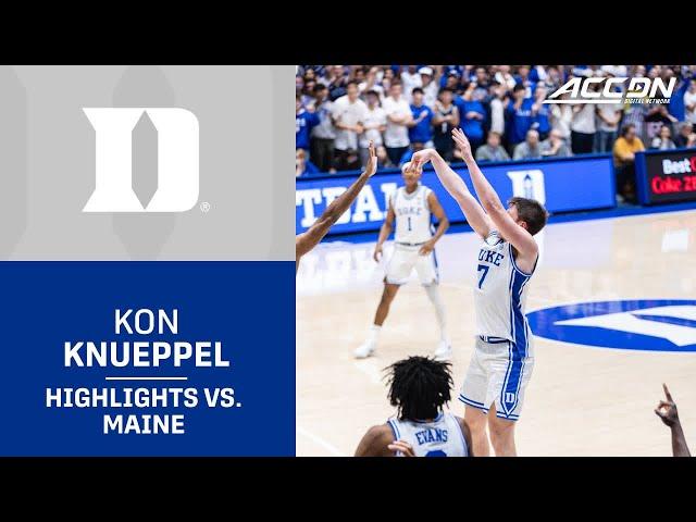 Duke's Kon Knueppel Leads All Scorers In Win Over Maine