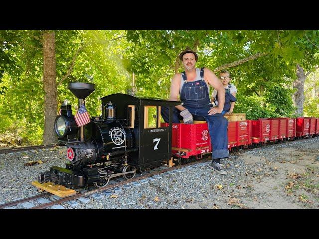 A tour of the Bitter Creek Western live steam railroad with 0-4-0 Porter 'Butter Pig'