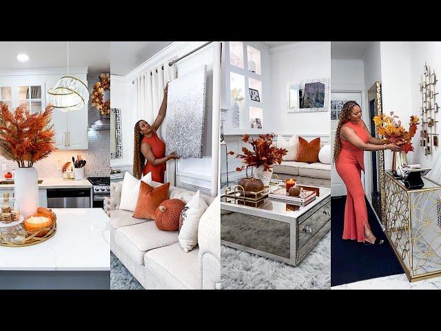 HOME DECORATING IDEAS : COZY FALL LIVINGROOM & KITCHEN TRANSFORMATION | OMABELLETV