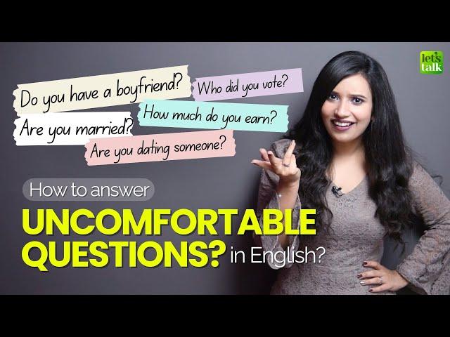 How To Answer Uncomfortable Questions In English? Learn English With Michelle #letstalk #eslteacher