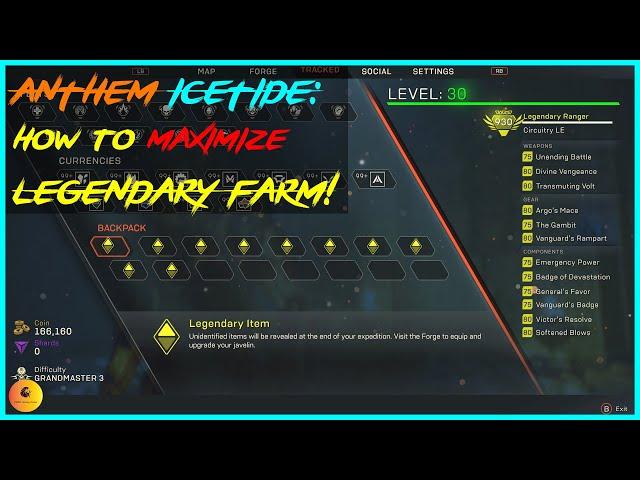 ANTHEM Icetide Event: How To Maximize Legendary Farm!