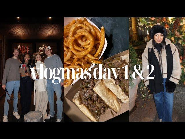 vlogmas 2024 day 1& 2 | Christmas market, closet clean out, axe throwing & more