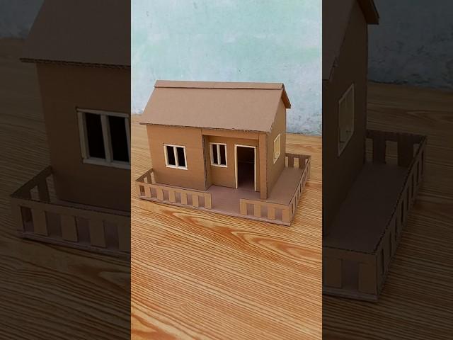 Small Cardboard House For School project | How To Make Cardboard House DIY Miniature Cardboard House
