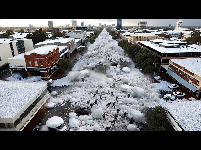 Queensland today! Tennis ball-sized hail hits cars and houses, people shocked