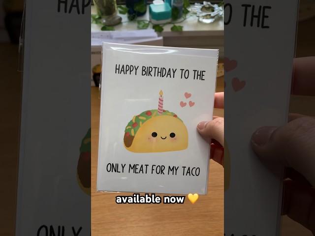 asmr cute taco card 